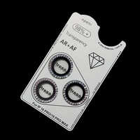 Verre de protection d'objectif en diamant AR+AF pour caméra de téléphone portable avec support pour iPhone 16 Pro Max 15 14 Pro