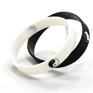 Tai Chi Logo Custom Eco-Friendly <b>Pad</b> Printed Silicone Wristbands Promotional Event for Corporate Gifts Low MOQ 100pcs - Product Image 1