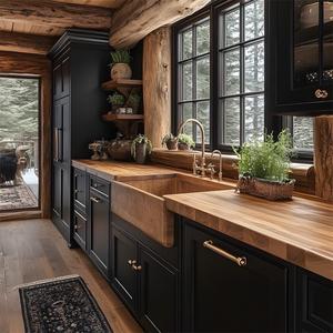 تصميم لوحة البلوط الصلبة المخصصة ، أدراج قريبة ناعمة ، نمط ريفي حديث لتجديد المنزل - Product Image 6