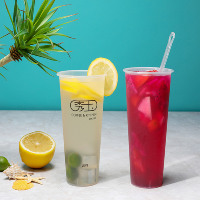85mm diamètre du cou 700 ml 500 ml 360 ml NOUVEAU Design Transparent Plastique PP Gobelet Boba jetable avec logo personnalisé