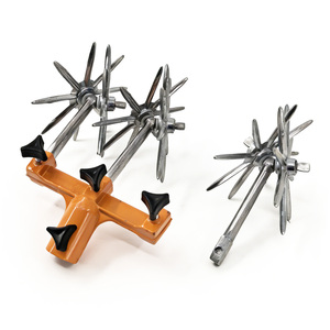 VERTAK-A Tête de <span class=keywords><strong>scarificateur</strong></span> manuel à trois dents pour jardin, désherbeur, cultivateur, décompacteur rotatif pour pelouse - Product Image 3