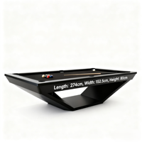 Table de billard et de pool en bois massif moderne sur mesure de l'usine Dragon River, 7 pieds/8 pieds/9 pieds, poches en cuir, qualité tournoi, pour usage domestique