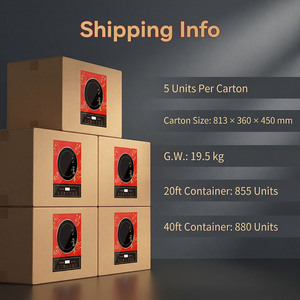 Table de cuisson à <span class=keywords><strong>induction</strong></span> fabriquée en Chine, directement de l'usine, 3500W 5000W, en acier inoxydable, robuste, chauffage rapide - Product Image 6