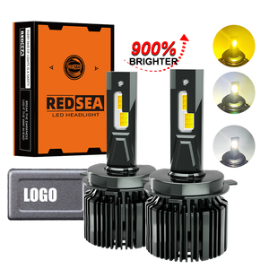 Redsea โคมไฟ LED 3สี70W 3000K H4 H7ไฟ LED H1 H3 9005 9006 H11 H4ไฟ LED H7รถยนต์อัตโนมัติ <span class=keywords><strong>R12</strong></span>ไฟหน้ารถ - Product Image 1