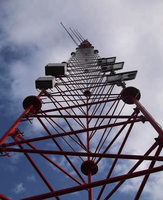 Menara Telekomunikasi Baja Sudut 3 Kaki JUNHAO dengan Galvanis Celup Panas Standar ANSI/TIA-222-G Tinggi 10-100m