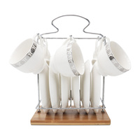 Ensemble de 12 tasses à café soucoupes, vente en gros, style arabe éthiopien, avec support pour tasses, vente en gros