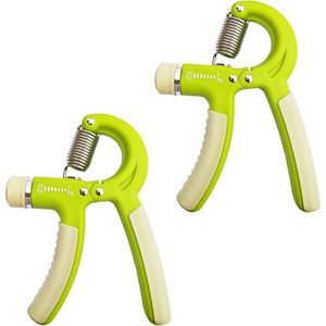 Renforceur de préhension SPDTECH, lot de 2, résistance réglable, caoutchouc vert, entraîneur d'avant-bras pour enfants et adolescents - Product Image 1