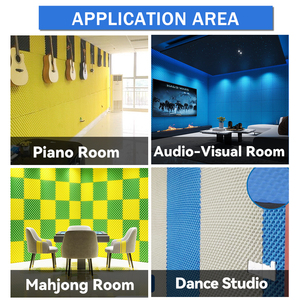 High Density Modern Acoustic Noise Insulating Egg Crate Foam Rolls for KTV Hotel Radio Room - Product Image 3
