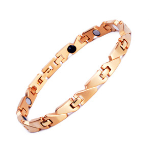 Personalidade criativa Titanium Steel Magnet Pulseira Moda Luz Luxo Saúde Energia Massagem Produto com íon negativo - Product Image 4