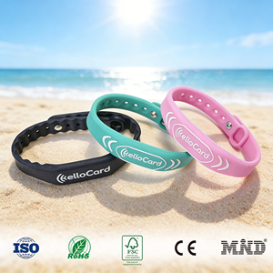 สายรัดข้อมือ NFC วัสดุที่เป็นมิตรกับผิว 13.56Mhz ขายดี ปรับขนาดได้ ใช้สำหรับควบคุมการเข้าออก สำหรับงานสำคัญ - Product Image 1
