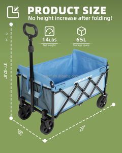 Chariot de jardin pliable compact et robuste pour l'extérieur, la plage et le camping - Product Image 6