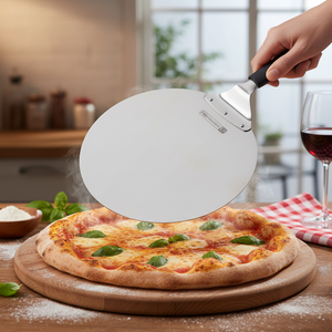 28cm in acciaio inox buccia di Pizza con funzione di taglio strumento di cottura per pizze con metallo plastica PP materiali - Product Image 3