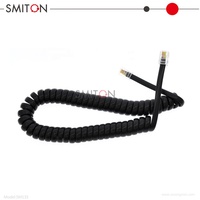 Cable en Espiral RJ9 RJ10 RJ22 RJ11 RJ12 RJ45 4P4C 6P6C 8P8C para Teléfono, Cable Telefónico para Auricular