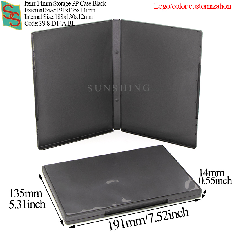 D14A:191x135x14mm-Black