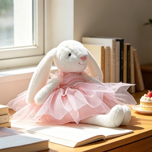 Peluche de Oso Conejito Adorable de Ballet, Juguete de Peluche de Poliéster y Algodón PP, Compañero Reconfortante, Regalo <span class=keywords><strong>para</strong></span> <span class=keywords><strong>Dormir</strong></span> - Product Image 3