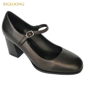Chaussures à talons en <span class=keywords><strong>cuir</strong></span> d'agneau noir pour femmes, légères, confortables, respirantes, à enfiler, avec amorti, pour l'été, de haute qualité et tendance - Product Image 3