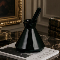 Ensemble diffuseur à bâtonnets personnalisé 100 ml en forme de fiole conique, flacon en verre Erlenmeyer pour huile parfumée d'ambiance, vente en gros