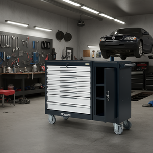 Gabinete de herramientas Fasano con 7 cajones, almacenamiento rodante con puertas con cerradura para reparación de automóviles - Product Image 3