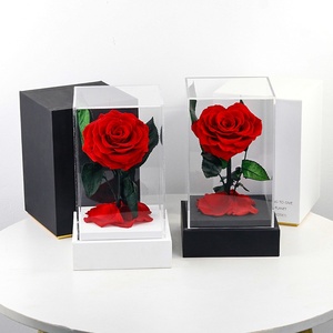Flor eterna Rosa Acrílico transparente Principito Caja de regalo LED fresco para vacaciones Día DE LA MADRE Año Nuevo Día de San Valentín - Product Image 4