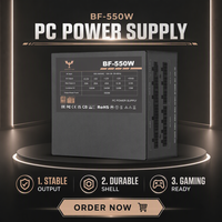 Catu Daya PC Desktop ATX3.1 550W Kustom untuk Gaming OEM ODM Grosir Pabrik Langsung 80PLUS Bronze PSU