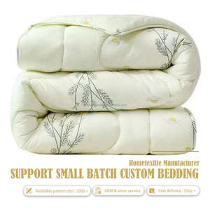 أطقم أغطية سرير فاخرة بالجملة مطبوعة من الألياف الدقيقة المحشوة بالبوليستر للزفاف بمقاسات توأم وكوين - Product Image 2