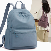 Sac à dos décontracté et léger en toile pour femme BSCI GRS, idéal pour les trajets quotidiens, les voyages et l'école, en nylon imperméable pour le commerce international
