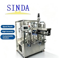 Machine automatique compacte pour sachets à bec verseur, pour savon liquide, eau pure, capacité 500 ml, faible entretien pour la production de petites séries