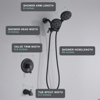 Ensemble de douche thermostatique en laiton AOWE - Système mural à double tête de douche pluie, contrôle précis de la température, poignée unique, design moderne