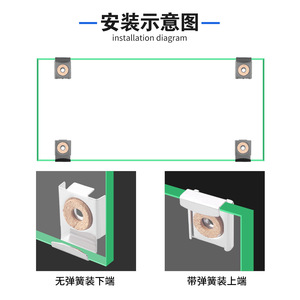 Stainless Steel <b>Mirror</b> Wall Mount Bracket With Cork Pad For Bathroom Glass <b>Mirror</b> Fixing - Product Image 4
