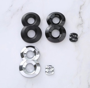 Accesorios para automóviles Fuentes curvas 4D Número de señal Placa de matrícula de plástico personalizada Letra Número de placa de matrícula de metal - Product Image 3