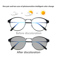 Gafas Fotocromáticas Anti-Radiación y Anti-Luz Azul para Hombre y Mujer, Lentes de Sol con Cambio Automático de Color, Montura con Lentes que Cambian de Color