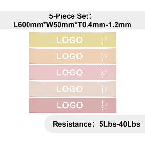 Juego de Bandas de Resistencia de Látex con Logotipo Personalizado, Bandas Elásticas de Ejercicio para Entrenamiento en Casa, Gimnasio, Yoga, Rehabilitación y Terapia - Product Image 3