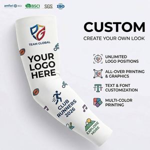 Manchons de compression sans couture, coniques, sublimation par transfert thermique, RPET recyclé, UPF 50+, rafraîchissants, séchage rapide, personnalisables pour la course, le golf, la pêche - Product Image 3