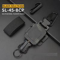 Nouveau multifonctionnel télescopique suspendu mousqueton sac à dos accessoires ceinture rétracteur attache tactique