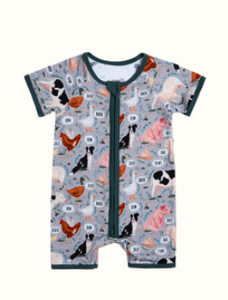 ウェイウェイ カスタムプリント ミステリーボックス ベビー 幼児用 95%竹繊維 5%スパンデックス ロンパース つなぎ服 幼児 キッズ パジャマ イースター - Product Image 3