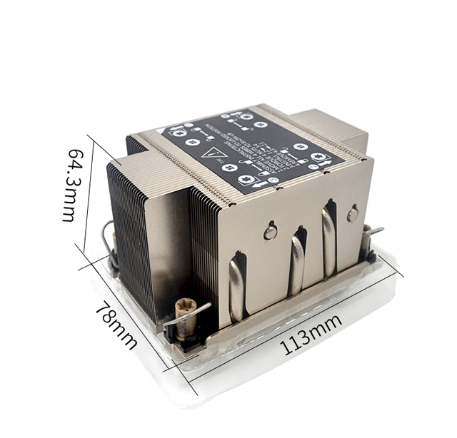 Factory 2U Passive Server Heatsink LGA4189 Sockets CPU Cooler with Cooper Vapor Chamber for 2U Server and Blade Server