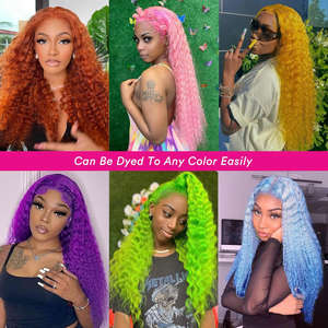 วิกผมแท้ 100% แบบสำเร็จรูป ผ่านการฟอกสีแล้ว ขนาด 13x4  แบบไม่ต้องใช้กาว  ลอนน้ำสี 350 พร้อมผมเบบี้แฮร์ สำหรับผู้หญิงผิวสี - Product Image 5