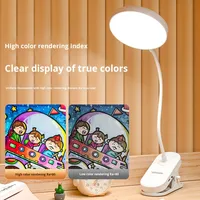 Lampe de lecture LED moderne rechargeable à clipser sur le cou, avec contrôle tactile USB, intensité réglable, CRI 90 élevé, lumière blanche, pour la nuit – Stock usine