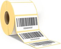 Étiquettes adhésives thermiques imperméables réutilisables, rouleau de 2000 étiquettes, 50 x 25 mm, découpées, autocollantes, pour codes-barres, emballage