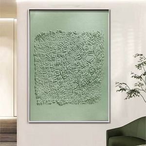 Arte Mural Acrílico Texturizado Estilo Wabi Sabi Hecho a Mano, Lienzo Original con Pinturas al Óleo, Decoración de Interiores con Marco - Product Image 3