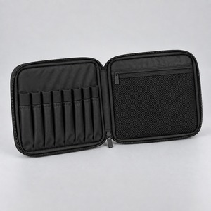 Makeup Bag <b>Zip</b> Around Flat Lay Cosmetic <b>Pouch</b> <b>with</b> Brush Loops Opens 180 Degrees Nylon Custom Logo - Product Image 3