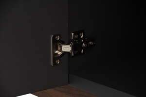 Aparador Industrial MANDO 1.6M en Negro Nogal, Mueble Buffet Robusto para Oficina Profesional, Salón y Comedor Urbano - Product Image 6