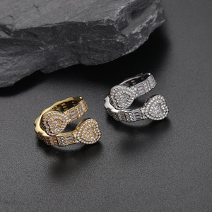 Heart <b>Ring</b> Design Irregular <b>Opening</b> <b>Ring</b> Adjustable Index Finger <b>Ring</b> for Women - Product Image 2