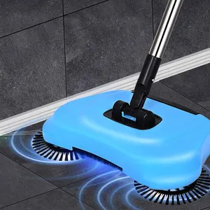 2022 Groothandel Hand Push Veegmachine Cleaner Mop Floor 360 Roterende Bezem Stoffer Mop Set Floor Cleaner