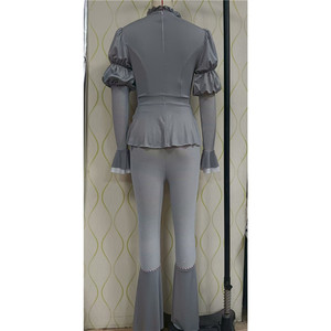 Halloween Film Clown Femme <span class=keywords><strong>Pennywise</strong></span> Cosplay <span class=keywords><strong>Costume</strong></span> Perruque Genderswap Horreur Effrayant Horreur Habiller Carnaval Tenue De Fête - Product Image 3