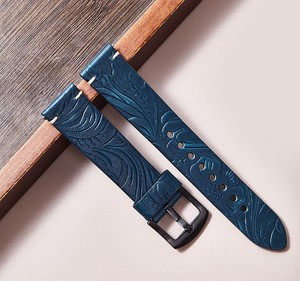 Correa de reloj de cuero tallado 20mm/22mm correa de reloj accesorios interruptor oreja correa de reloj - Product Image 5