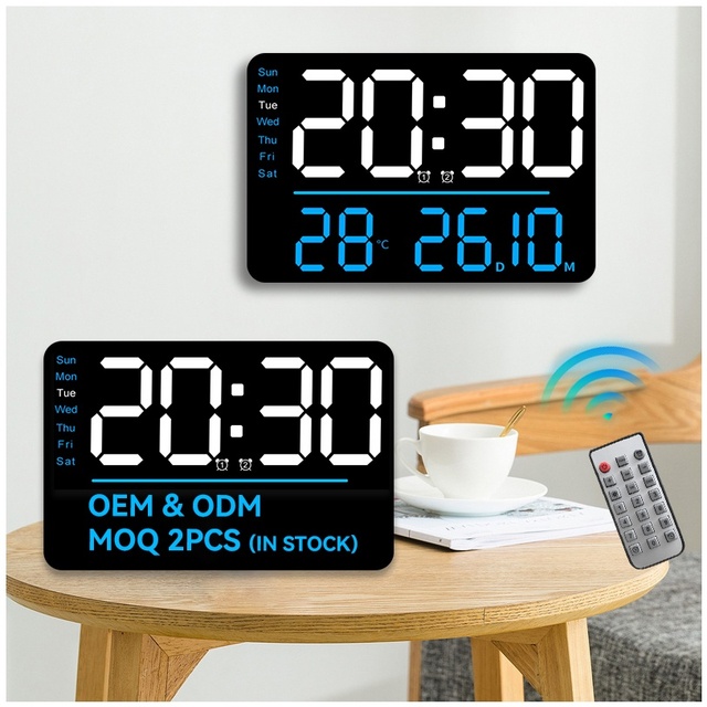High Quality Big Panel Dementia Model Lancent Extra Large Car Art Chinese Digit Electronic Clock Led Light Watch for Wall