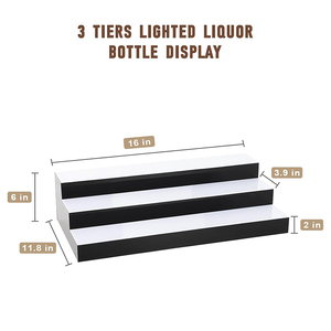 Estante de barra con luz Led de acrílico iluminado de 3 pasos, estante de exhibición de botellas de licor <span class=keywords><strong>para</strong></span> el hogar, Bar comercial, iluminación de bebidas - Product Image 5