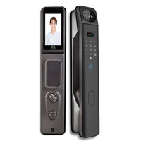 Cerradura Inteligente Tuya con Reconocimiento Facial 3D, WiFi, 9 en 1, Biométrica, Huella Dactilar, Timbre, Aleación de Aluminio, Control por Aplicación, Seguridad en la Nube
