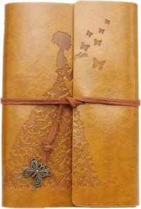 Handmade Thick Leather Address Book A5 Hardcover Notebook with Thread <b>Sewing</b> Binding Customizable for Women Girls and Gift <b>Box</b> - Product Image 3